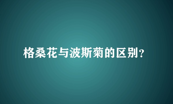 格桑花与波斯菊的区别？