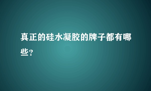 真正的硅水凝胶的牌子都有哪些？